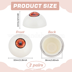 2 Paar Bastelaugen aus Kunststoff&nbsp;DIY-PH0029-61A