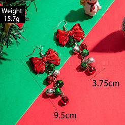 Boucles d'oreilles pendantes en alliage de résine sur le thème de Noël&nbsp;FS-WG67CC3-02