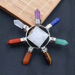 Chakra naturelles et synthétiques bijoux en pierre mélangée décorations&nbsp;DJEW-WH0005-01
