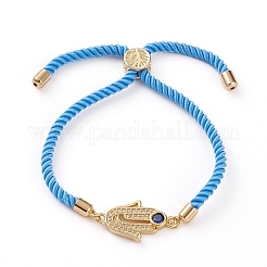 Ensembles de bracelets coulissants en nylon torsadé réglable&nbsp;BJEW-JB05858