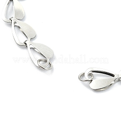 Herstellung eines Armbands aus Messing mit Herzgliederkette&nbsp;AJEW-JB01603-02