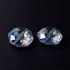 Placcatura arcobaleno perline acriliche trasparenti&nbsp;TACR-K004-10