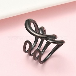 Anillos abiertos para puños de acero inoxidable 304&nbsp;RJEW-D338-02C-EB