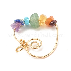Chakra pierres précieuses naturelles et synthétiques pendentifs enveloppés de fil de cuivre&nbsp;PALLOY-JF01612