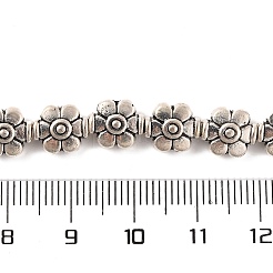 Stile tibetano fili perline lega del fiore&nbsp;X-TIBEB-O007-04-NR