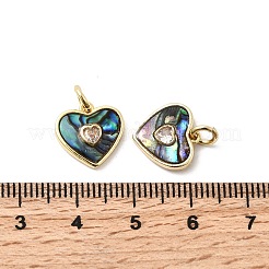 Pendentifs avec zircon cubiques à micro-pavés en laiton&nbsp;KK-K384-23C-G