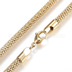 Colliers à chaîne en maille d'acier inoxydable 304&nbsp;NJEW-G271-13P