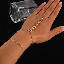 Delicati braccialetti da donna con anelli in acciaio inossidabile 304 e zirconi cubici&nbsp;FS-WGC6CE7-01