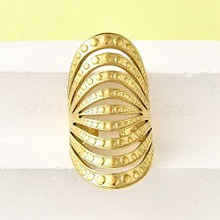 Verstellbare Manschettenringe aus 304 Edelstahl für Damen&nbsp;RJEW-B123-01G-03