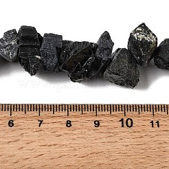 Natürliche schwarze Turmalin Perlen Stränge&nbsp;G-I283-F12
