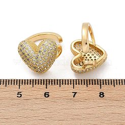 Messing Micro Pave klare Zirkonia Manschette Ohrringe&nbsp;EJEW-Q045-06G