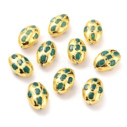 Perles de quartz naturels, avec les accessoires en laiton dorés, teinte, ovale, grises , 26~27x16.5~17.5x11.5~13mm, Trou: 0.8mm