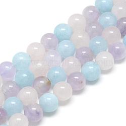 Chapelets de perles en morganite naturelle, ronde, 8x7.5mm, Trou: 1mm, Environ 46~49 pcs/chapelet, 15.5 pouce