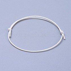 Umweltfreundliche koreanische gewachste Polyesterschnur Armbandherstellung, weiß, 10-5/8 Zoll ~ 11 Zoll (27~28 cm), 1 mm