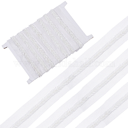 Tela de malla chgcraft con cinta de cuentas de trigo de plástico, blanco, 1-1/2 pulgada (37 mm), 2 yardas / bolsa