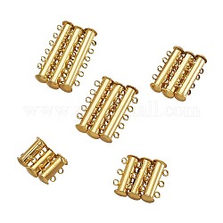Ottone diapositiva magnetico fermagli di blocco, componenti di gioielli, oro, 15x10mm, Foro: 1 mm