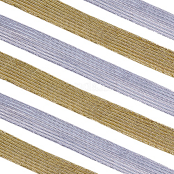 Gorgecraft 24 Yards 2 Farben flache elastische Nylonschnur/Band, mit Gummi innen, Gurtzeug Nähzubehör, Mischfarbe, 12.5 mm