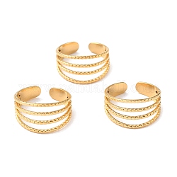 Placcatura ionica (ip) 304 anelli per le dita in acciaio inossidabile, anelli gemelli, placcato di lunga durata, oro, misura degli stati uniti 7 1/4 (17.5mm), 5~11mm