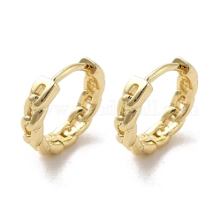 Orecchini di cerchio in ottone placcatura rack, anello, oro, 13x13.5x3mm
