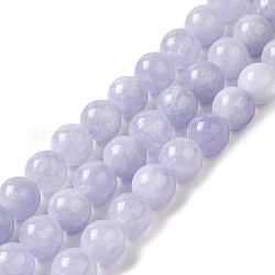 Chapelets de perles de jade teintes naturelles, ronde, lilas, 8.5mm, Trou: 0.8mm, Environ 45~46 pcs/chapelet, 14.69''~15.04'' (37.3~38.2 cm)