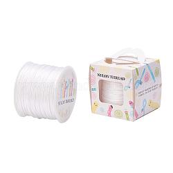 Nylon Thread, Rattail Satin Cord, White, 1.5mm, about 100yards/roll(300 feet/roll)