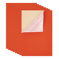ジュエリー植毛織物  ポリエステル  自己粘着性の布地  長方形  レッドオレンジ  29.5x20x0.07cm  20個/セット