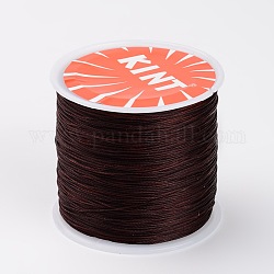 Cordons ronds de polyester paraffiné, cordon torsadé, selle marron, 0.5mm, environ 115.92 yards (106 m)/rouleau
