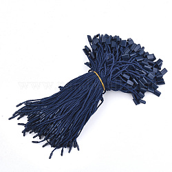Polyester Cord with Seal Tag, Plastic Hang Tag Fasteners, Marine Blue, 180~185x2mm, Seal Tag: 10x7x4mm and 9x3mm, about 1000pcs/bag