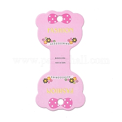 Orsetto braccialetti pieghevoli schede espositive, bowknot modello, perla rosa, 10.5x5.05x0.04cm, Foro: 6.5 mm