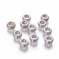 Tibetan Style Alloy Beads, Rondelle, Bead Spacers, Cadmium Free & Lead Free, Antique Silver, 7x4mm, Hole: 3mm