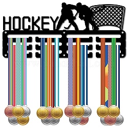 Espositore da parete con porta medaglie in ferro a tema sportivo, 3 riga, con viti, hockey, gli sport, 130x290mm