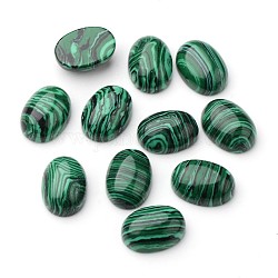 Synthétiques cabochons ovales malachite, 18x13x7mm