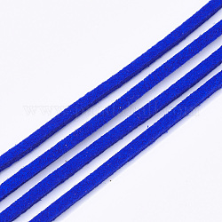Cuerda de ante imitación, encaje de imitación de gamuza, azul, 2.5~2.8x1.5mm, alrededor de 1.09 yarda (1 m) / hebra