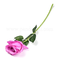 Stoffimitat Rose, mit Kunststoff-Blumendurchmesser, künstliche Blumensträuße, für Hochzeitsstrauß Blumenarrangement Tischdekoration, Violett, 520 mm