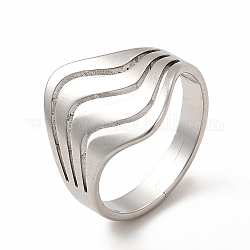 304 регулируемое кольцо из нержавеющей стали для женщин, цвет нержавеющей стали, размер США 6 1/4 (16.7 мм)