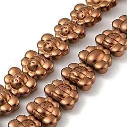 Brins de perles d'hématite non magnétiques synthétiques galvanisées, papillon, antique bronze plaqué, 9.2~9.3x12.2~12.4x6~6.1mm, Trou: 0.9mm, Environ 43 pcs/chapelet, 15.35'' (39 cm)