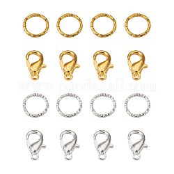 Kit per la ricerca di gioielli fai da te cheriswelry, compresi gli anelli di salto in ferro, Chiusure moschettone in lega zinco, d'oro e d'argento, 300pcs/scatola