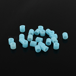 PE perles à repasser, perles de Melty bricolage, Tube, lumière bleu ciel, 5x5mm, Trou: 3mm, environ 8000 pcs/500 g