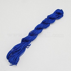 22M fil de bijoux en nylon, corde de nylon pour les bracelets faisant, bleu, 1mm