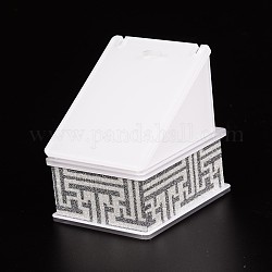 Plastic Jewelry Set Displays, For Necklaces and Pendants, White, 8x9x7.5cm