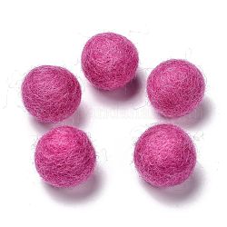 Wool Felt Balls, Hot Pink, 18~22mm