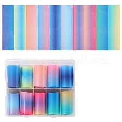 Nail Art Transfer Stickers Decals, for DIY Nail Tips Decoration of Women, Starry Sky Pattern, Mixed Color, 40mm, 1m/roll, 10rolls/box