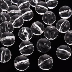 Transparente Acryl Perlen, Runde, Transparent, 16x15 mm, Bohrung: 2.8 mm