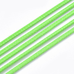Cuerdas de poliéster encerado, para la fabricación de la joya, verde claro, 2mm, aproximamente 10 m / rollo