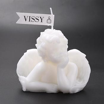 Cupid Shaped Aromatherapy Smokeless Candles, with Box, for Wedding, Party, Votives, Oil Burners and Christmas Decorations, Beige, 9.7x6.15x8.2cm
