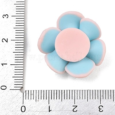 3D handgefertigte Polymerclay-Blumencabochons&nbsp;PY-CBA4D86-01A-1