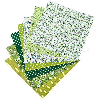 7 pieza de tela de algodón estampada.&nbsp;DIY-CY0002-16B-1