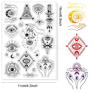Wholesale CRASPIRE Egypt Eye Mystic Silicone Clear Stamps for Card Making  Tarot Egypt Mystery Gothic DIY Scrapbooking Transparent Rubber Seals Stamp  Greeting Words Journaling Crafting Supplies 4.3 x 6.3inch 