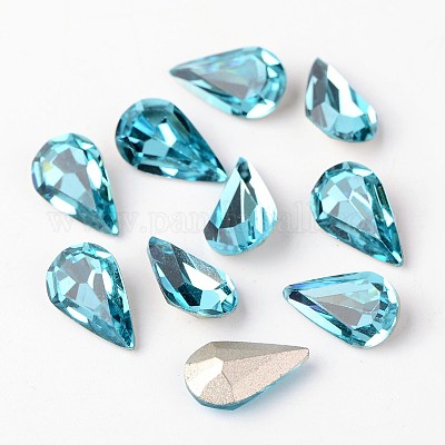 Cabochons strass dos pointu en verre larme&nbsp;RGLA-E004-13x8mm-042-1