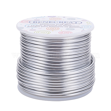 BENECREAT 10 Gauge Jewelry Craft Aluminum Wire 80 Feet Bendable Metal Sculpting Wire for Craft Floral Model Skeleton Making (Silver AW-BC0001-2.5mm-02-1